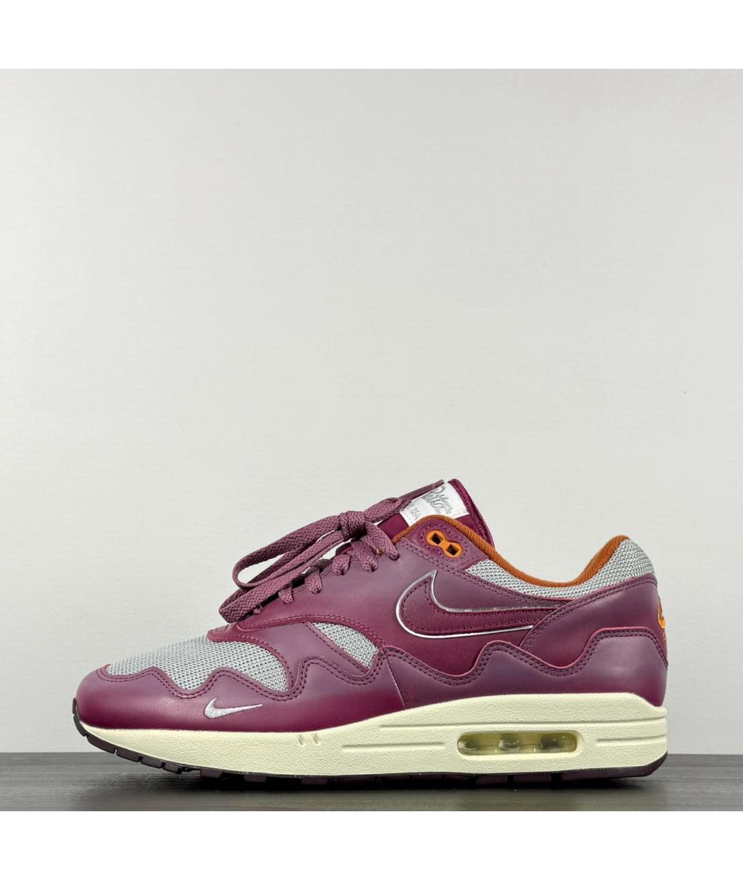 NIKE Бордовые кожаные низкие кроссовки / кеды, фото 9