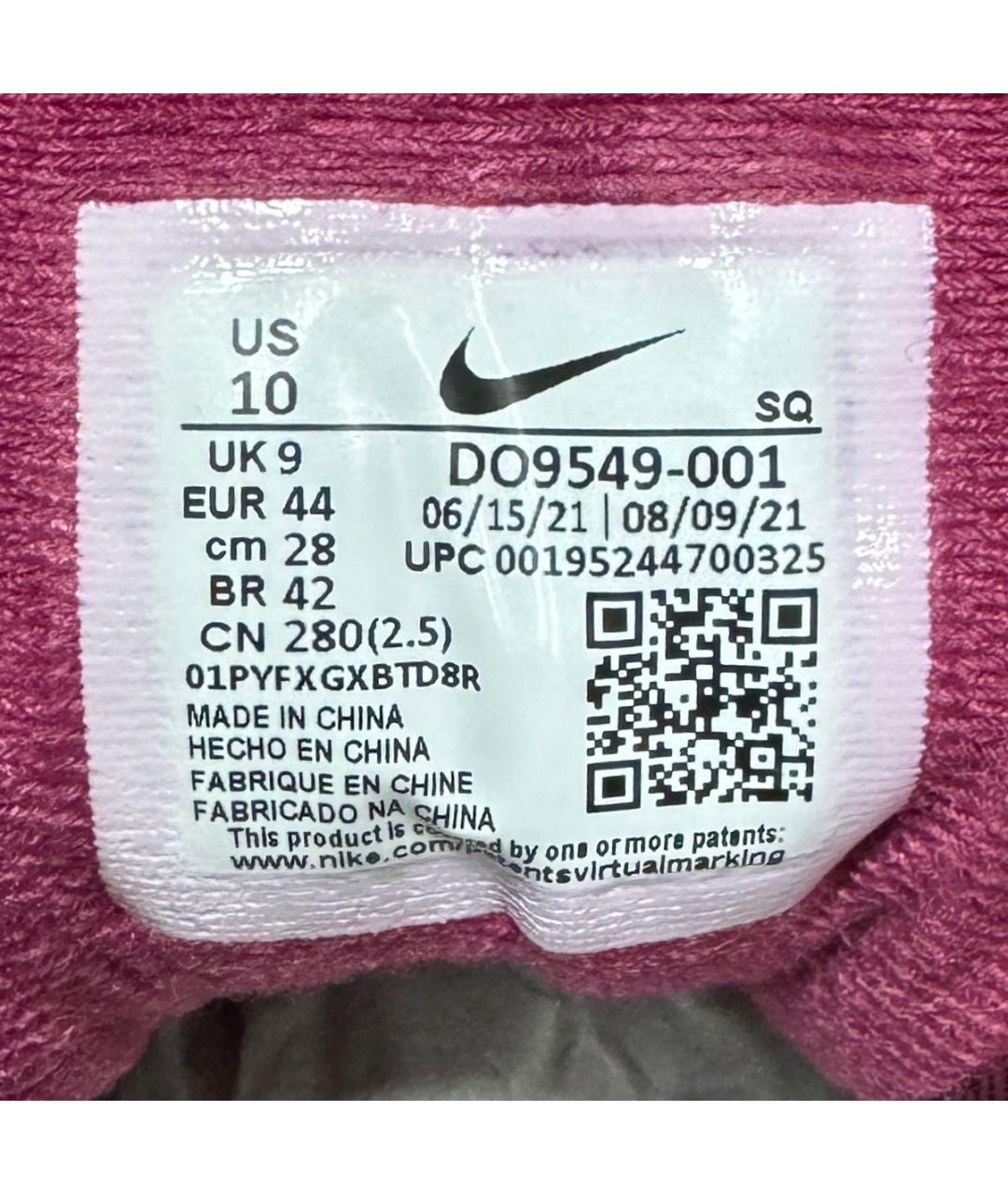 NIKE Бордовые кожаные низкие кроссовки / кеды, фото 8