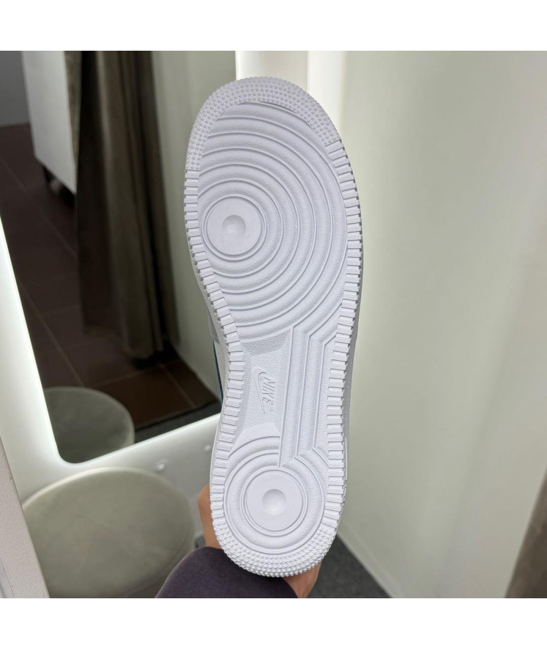 NIKE Серые кожаные низкие кроссовки / кеды, фото 7