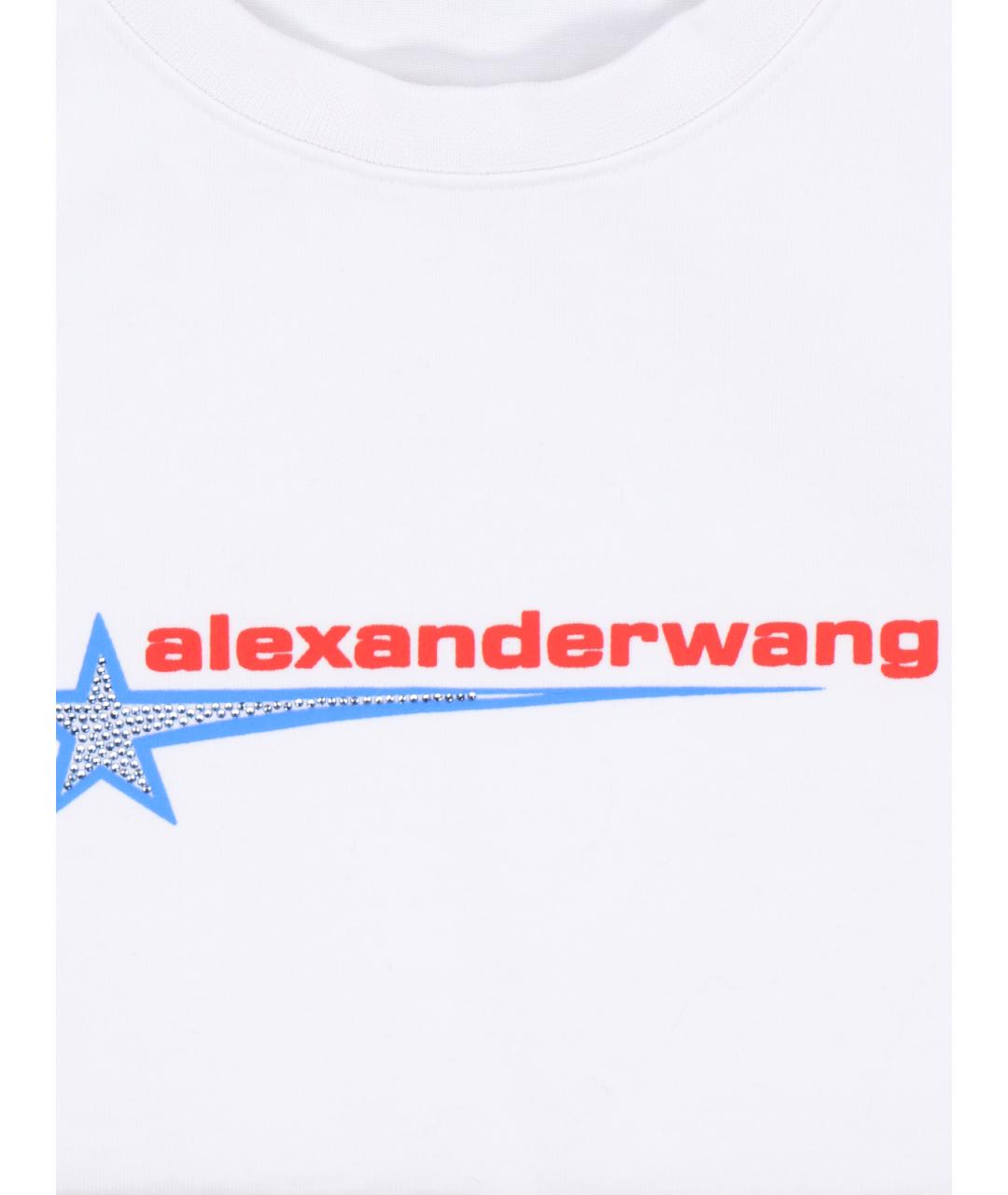 ALEXANDER WANG Белая хлопковая футболка, фото 3