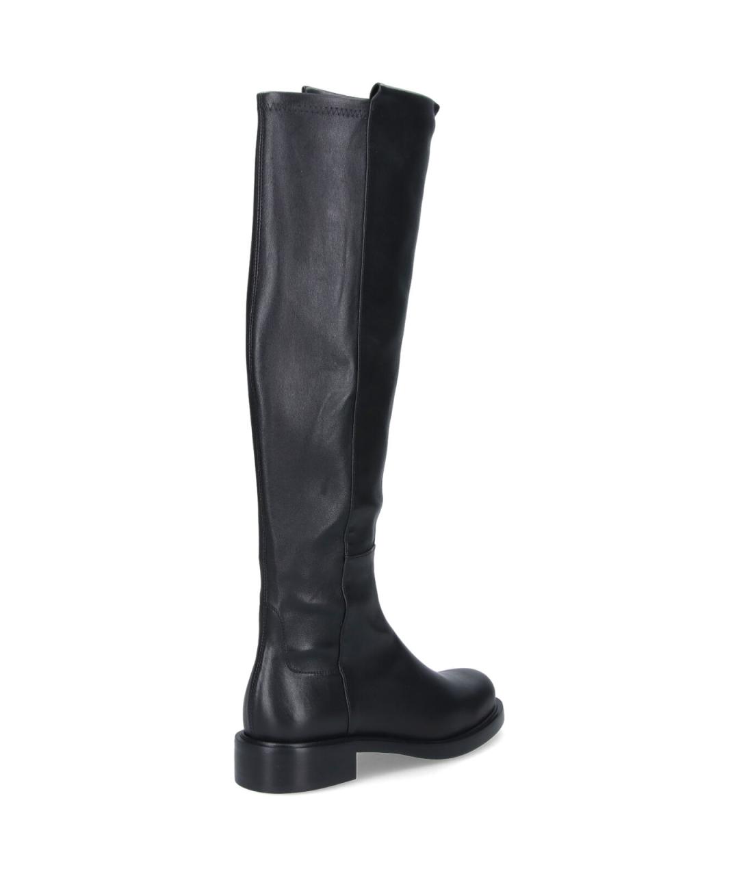 STUART WEITZMAN Черные кожаные сапоги, фото 4