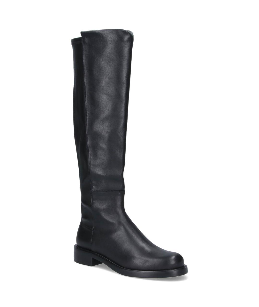 STUART WEITZMAN Черные кожаные сапоги, фото 2