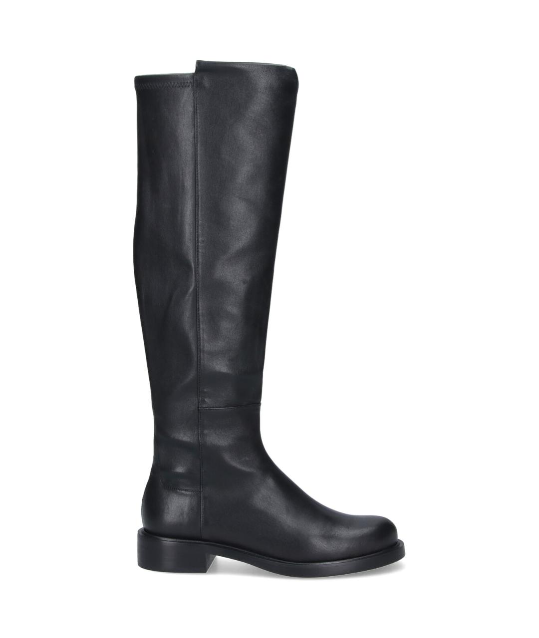 STUART WEITZMAN Черные кожаные сапоги, фото 1