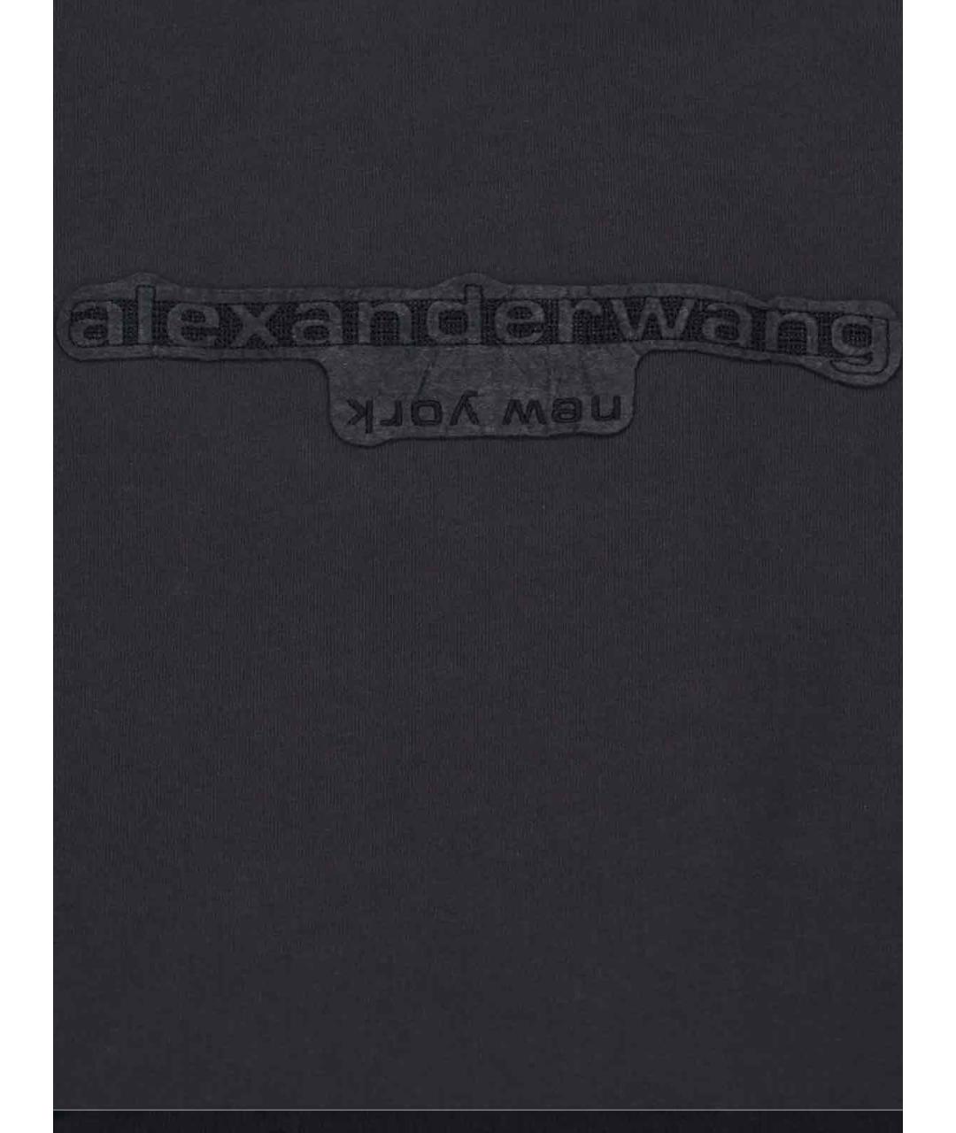 ALEXANDER WANG Черная хлопковая футболка, фото 3