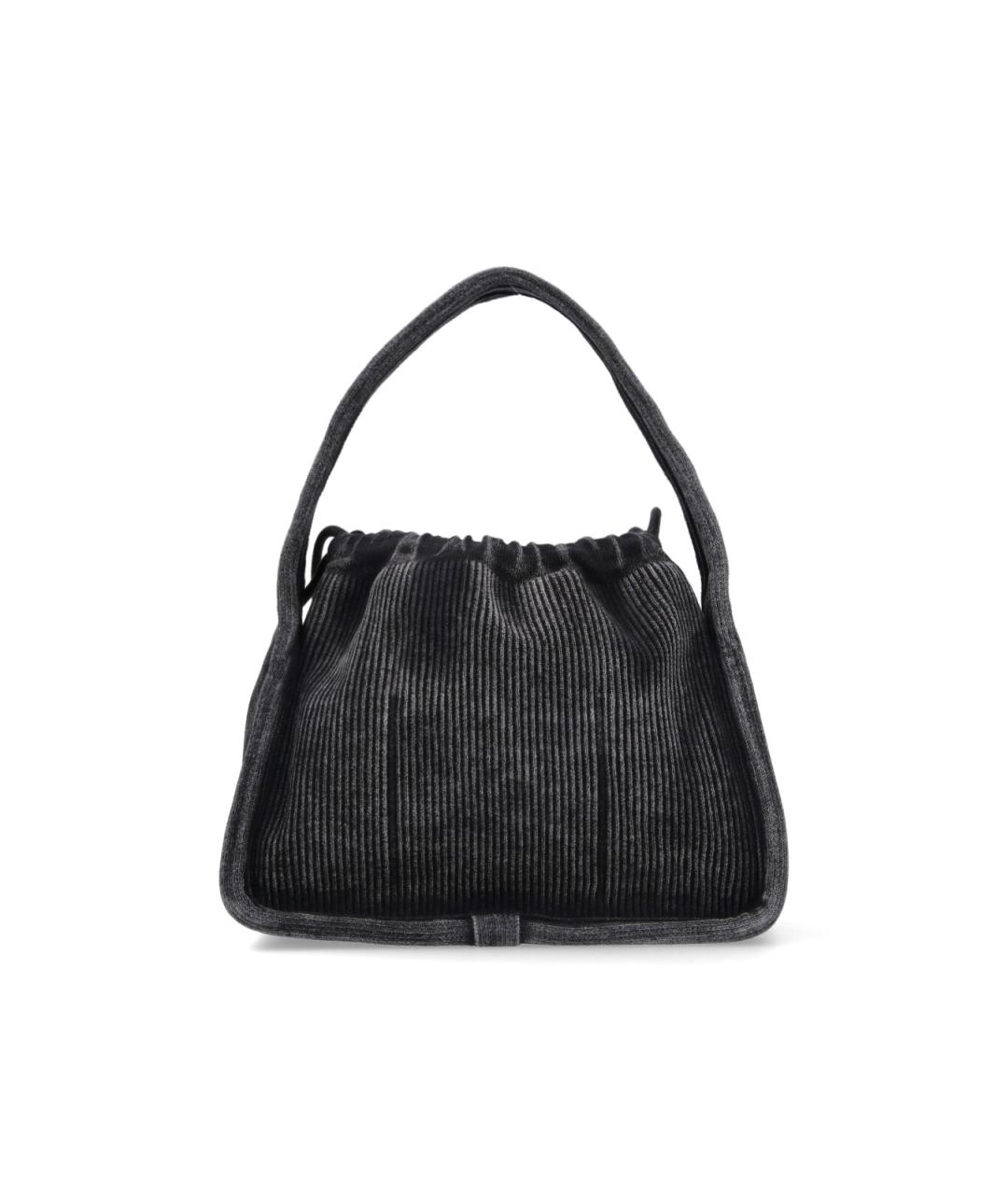 ALEXANDER WANG Серая хлопковая сумка с короткими ручками, фото 3