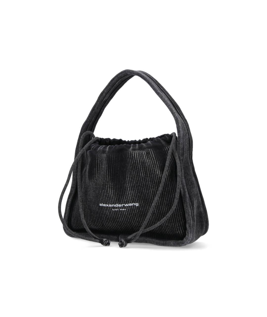 ALEXANDER WANG Серая хлопковая сумка с короткими ручками, фото 2