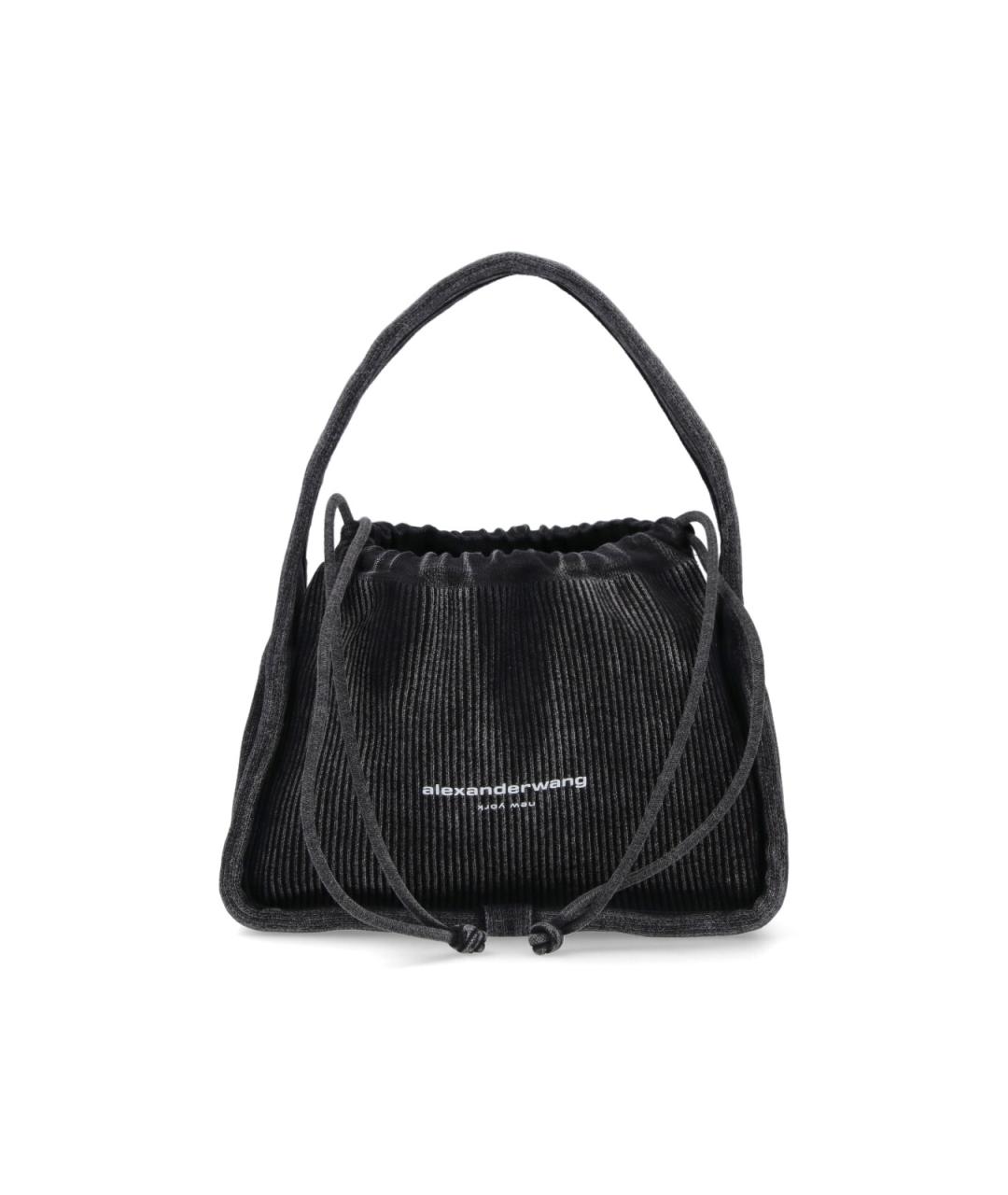 ALEXANDER WANG Серая хлопковая сумка с короткими ручками, фото 1