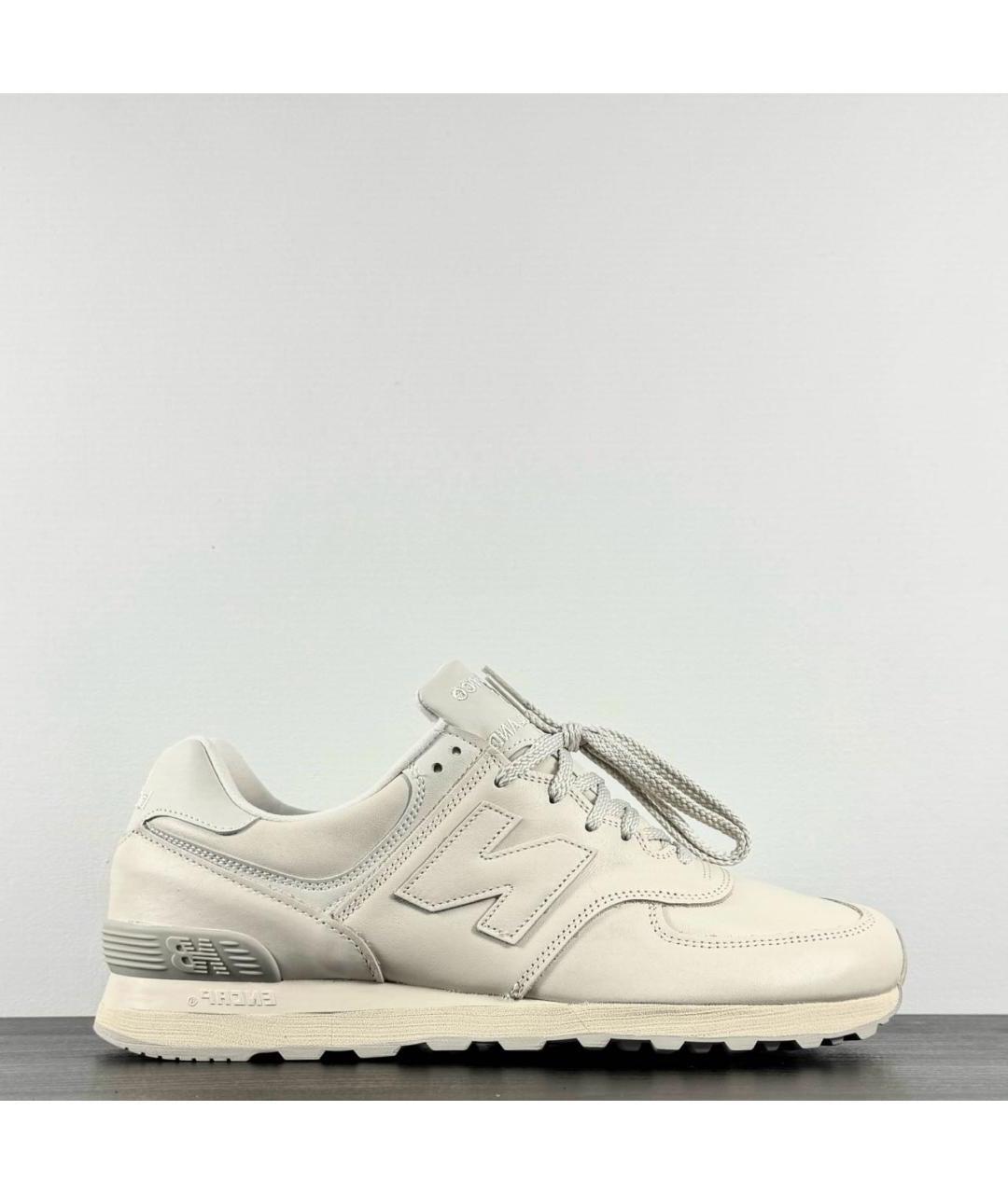 NEW BALANCE Белые кожаные низкие кроссовки / кеды, фото 10