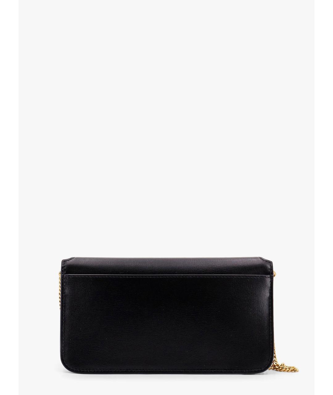 SAINT LAURENT Черная кожаная сумка через плечо, фото 2