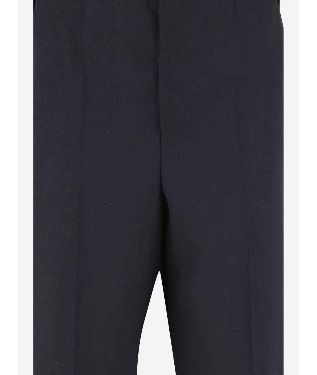SAINT LAURENT Синие шерстяные повседневные брюки, фото 3