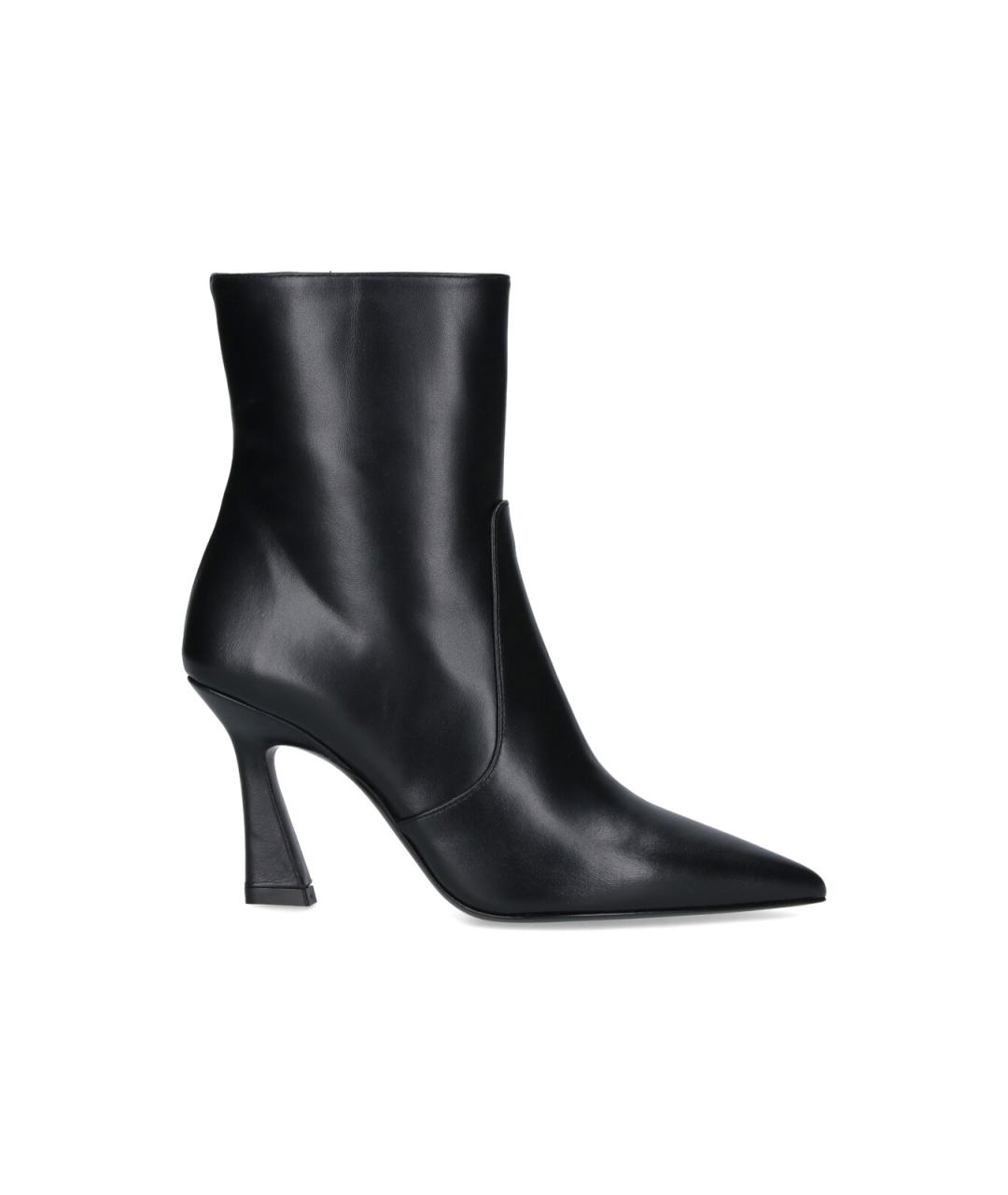 STUART WEITZMAN Черные кожаные сапоги, фото 1