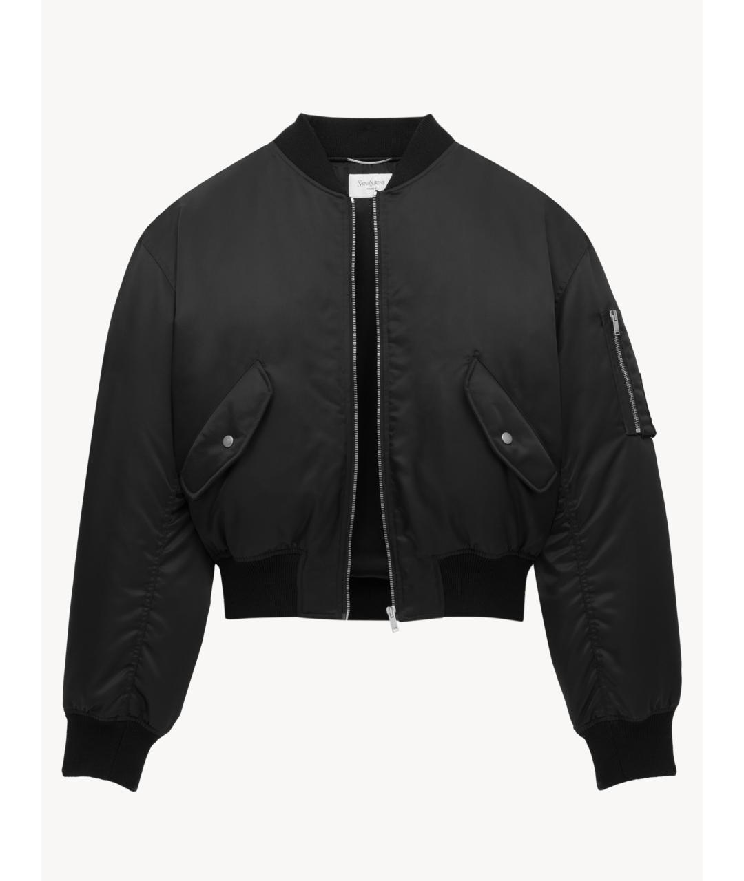 SAINT LAURENT Черная полиамидовая куртка, фото 3