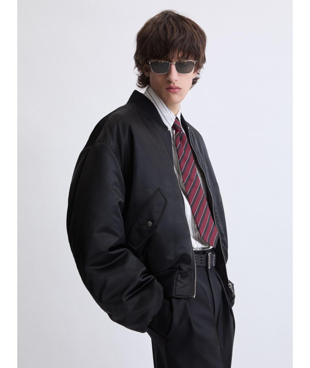 SAINT LAURENT Черная полиамидовая куртка, фото 2