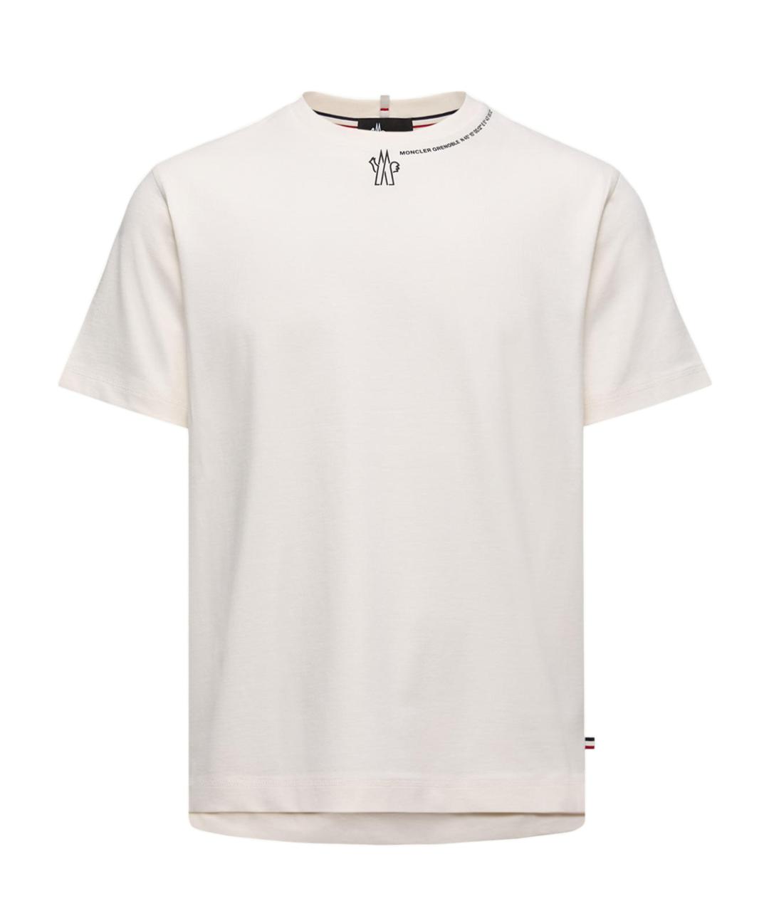 MONCLER Белая хлопковая футболка, фото 1