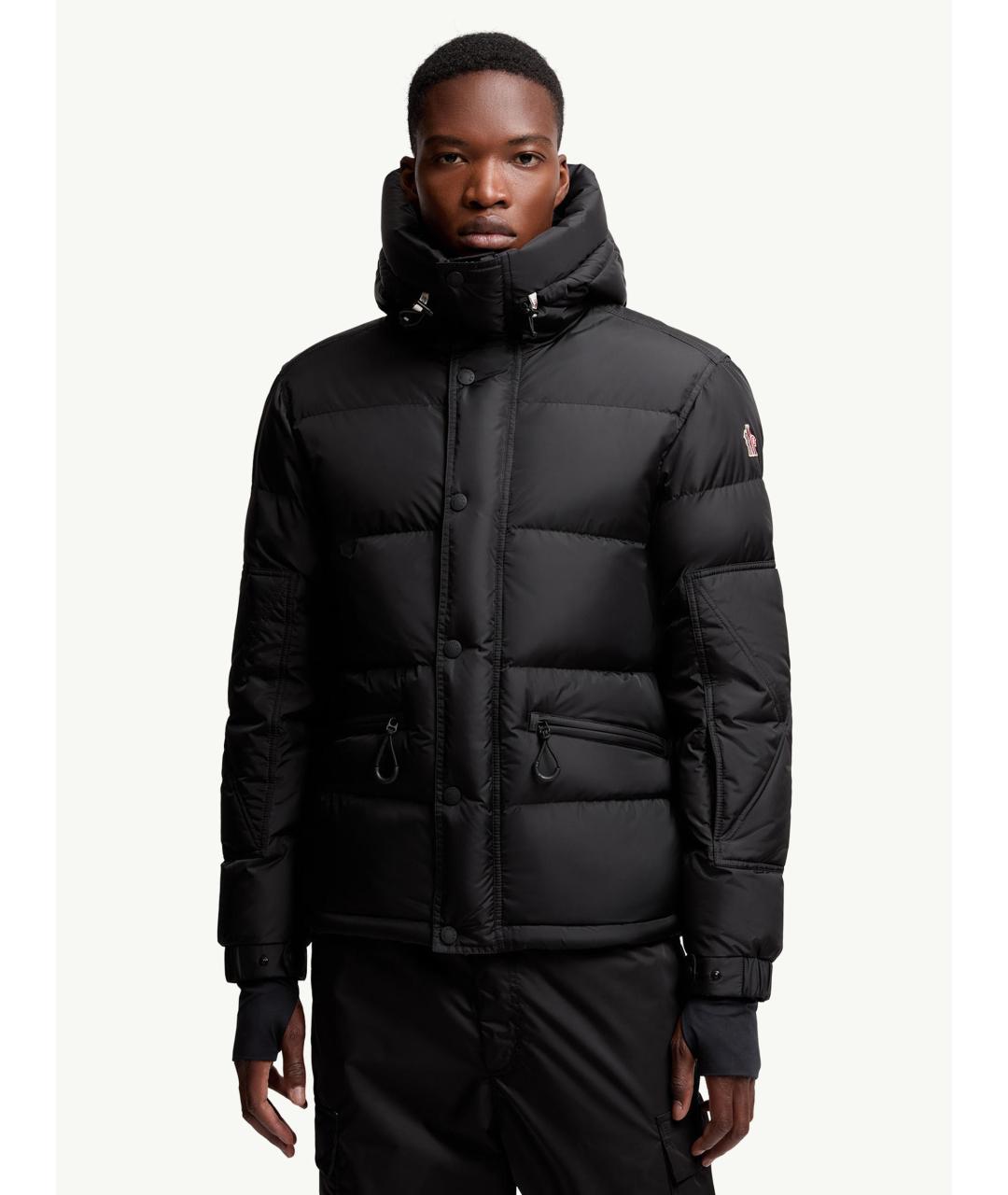 MONCLER Черный полиамидовый пуховик, фото 3