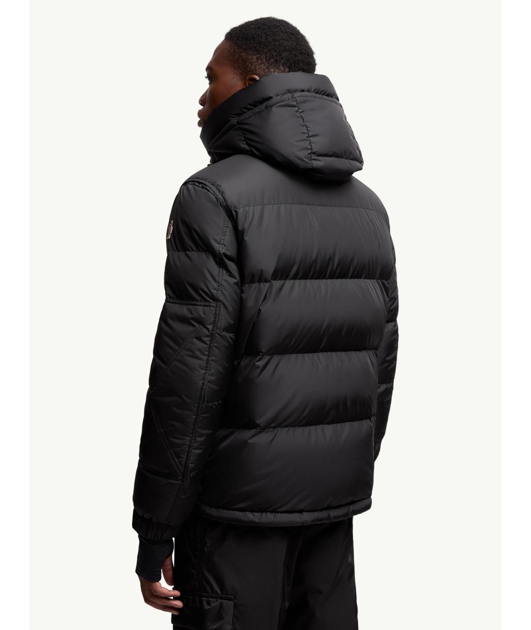 MONCLER Черный полиамидовый пуховик, фото 4