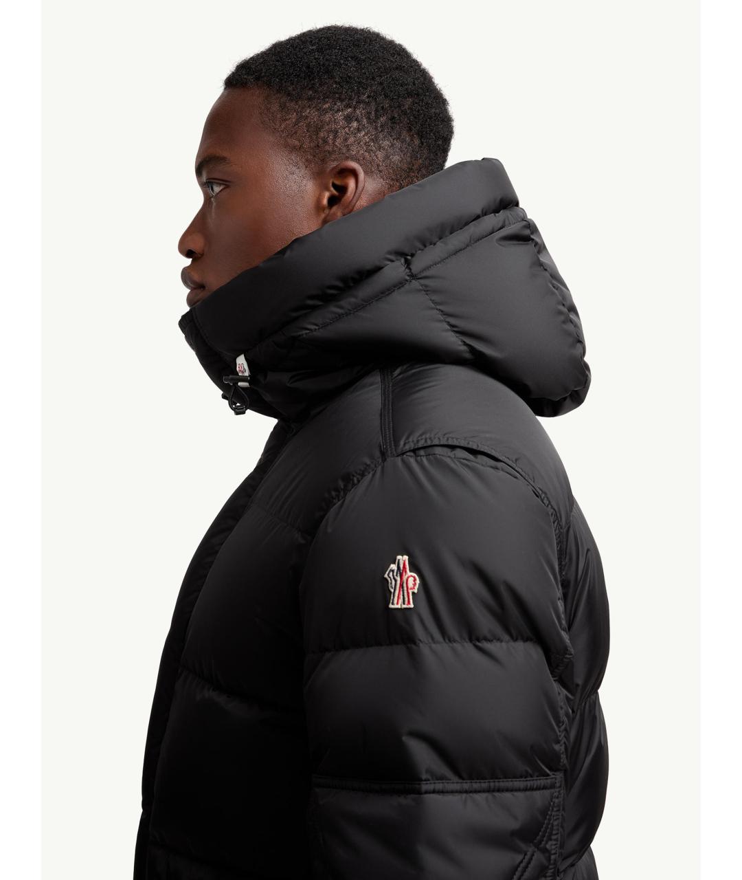 MONCLER Черный полиамидовый пуховик, фото 2
