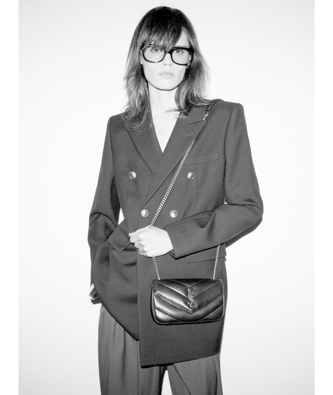 SAINT LAURENT Бежевая кожаная сумка через плечо, фото 3