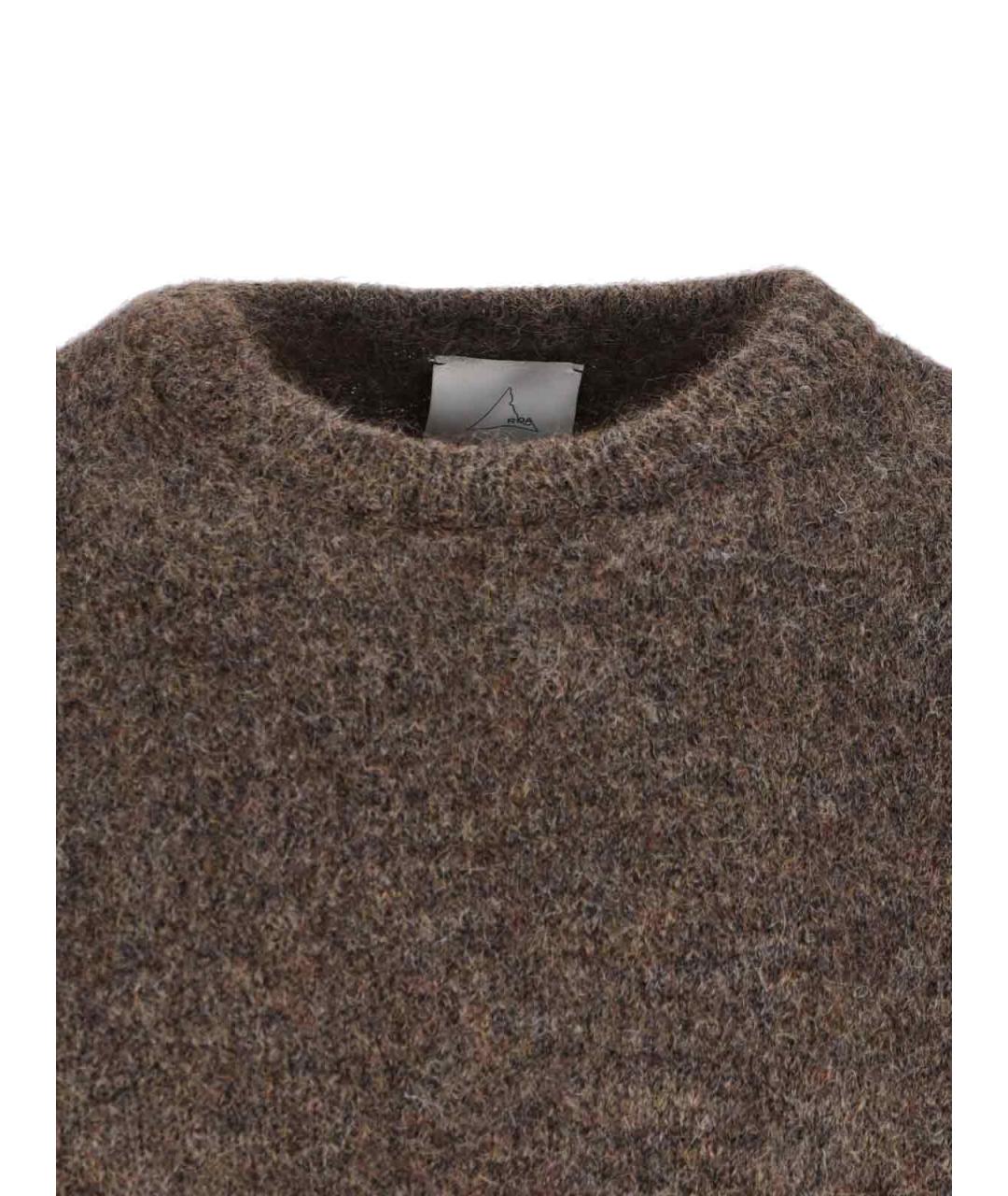 ROA Коричневый шерстяной джемпер / свитер, фото 3