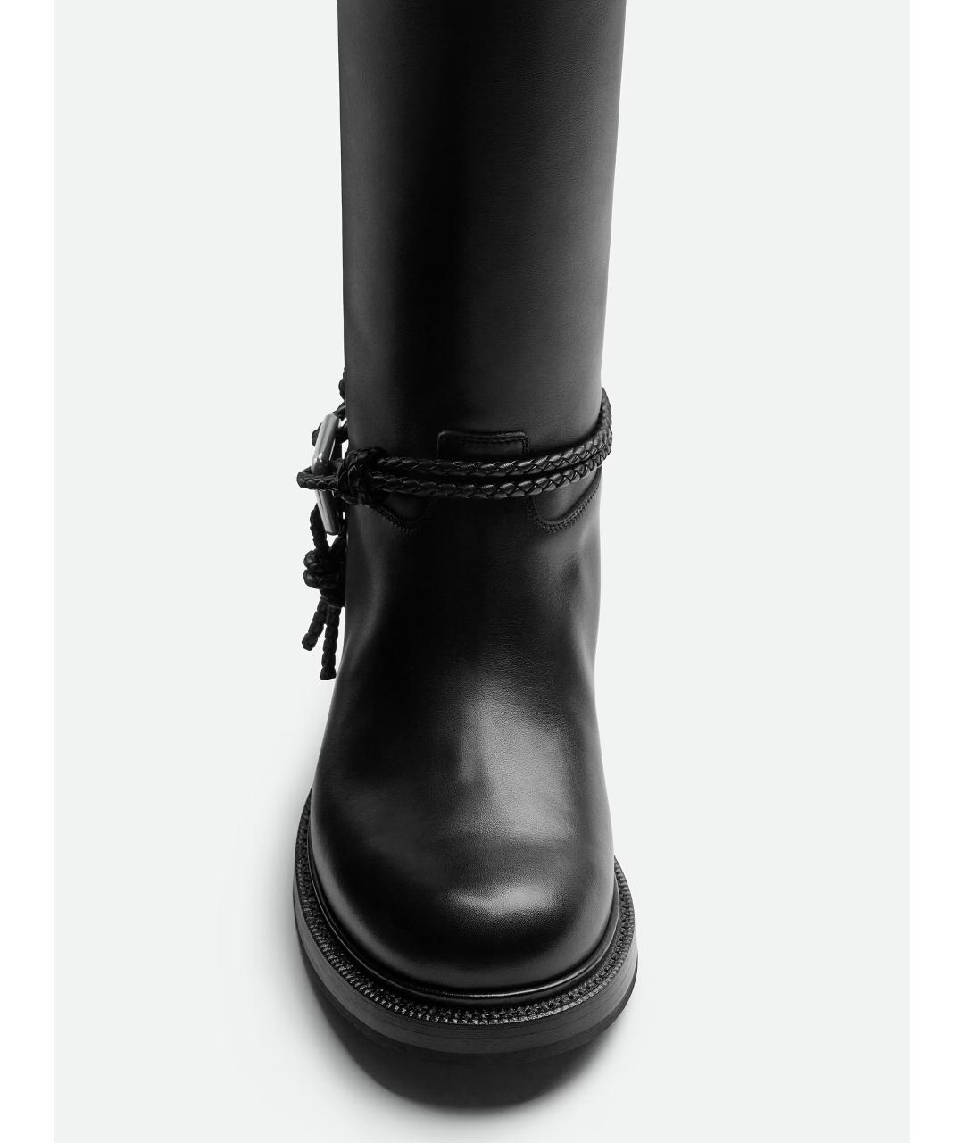 BOTTEGA VENETA Черные кожаные сапоги, фото 4