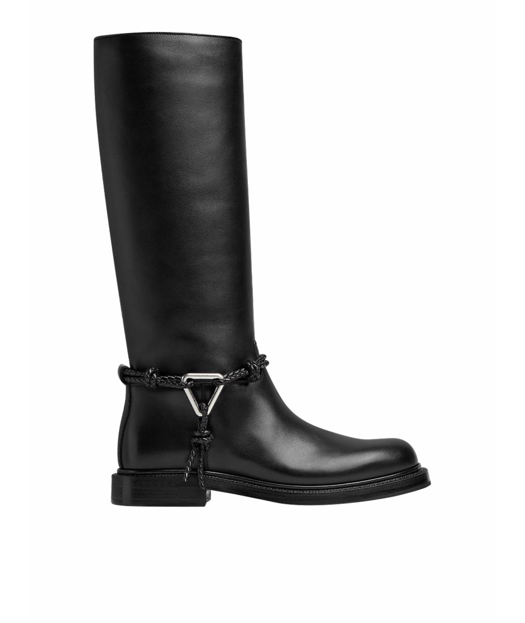 BOTTEGA VENETA Черные кожаные сапоги, фото 1