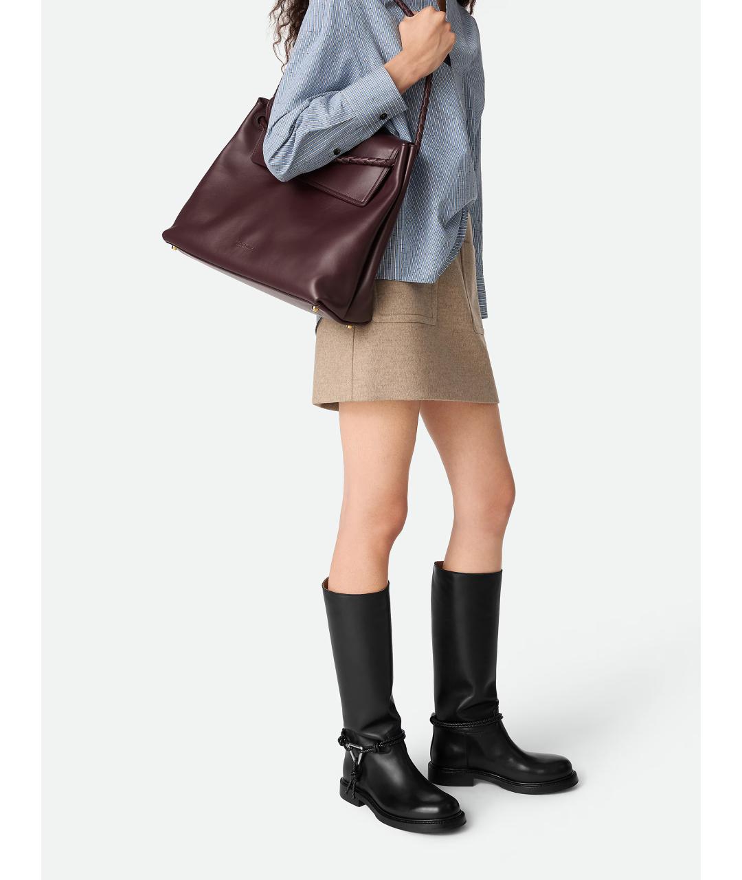 BOTTEGA VENETA Черные кожаные сапоги, фото 2