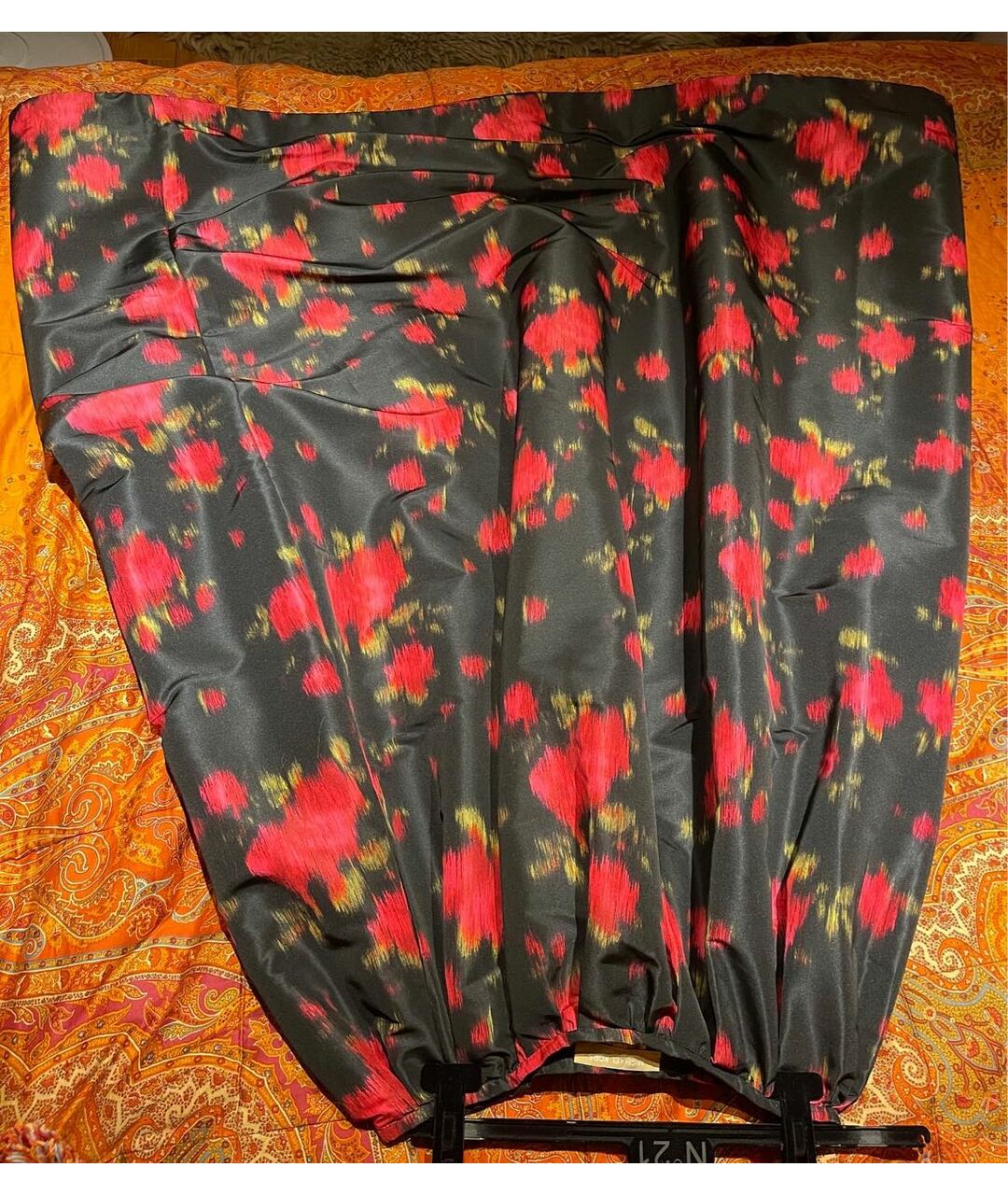 MICHAEL KORS Черная шелковая юбка макси, фото 3