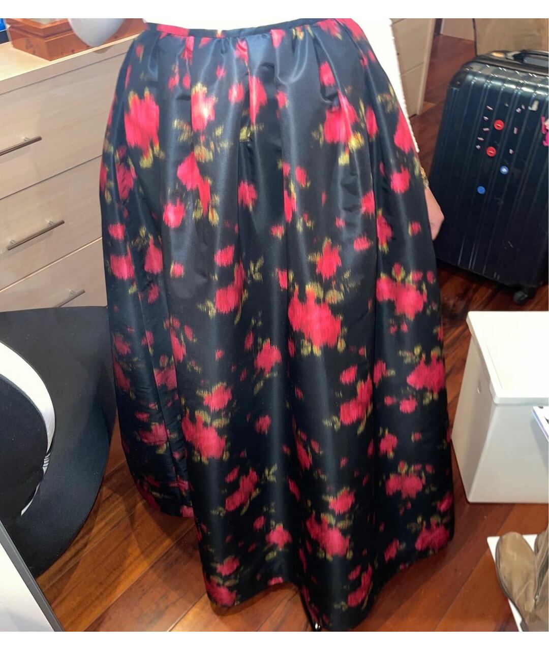 MICHAEL KORS Черная шелковая юбка макси, фото 5