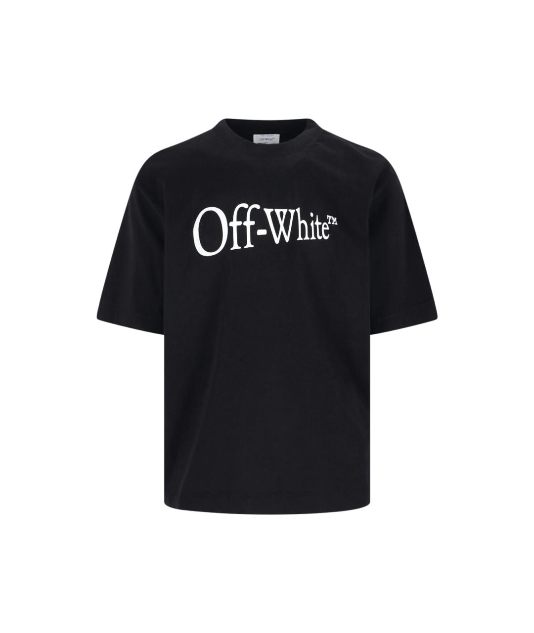OFF-WHITE Черная хлопковая футболка, фото 1