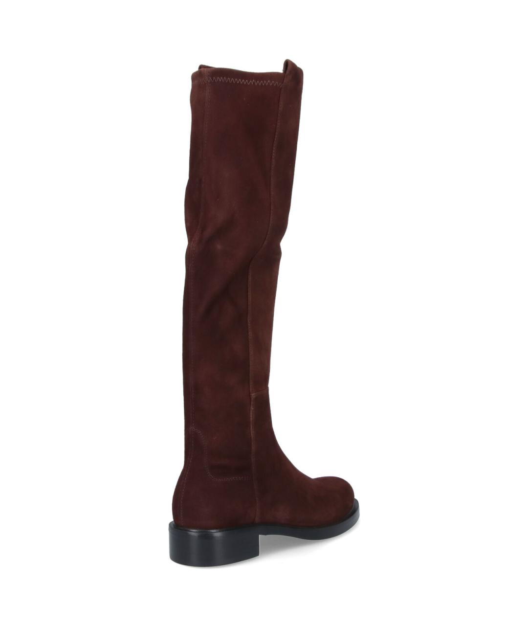 STUART WEITZMAN Коричневые замшевые сапоги, фото 4