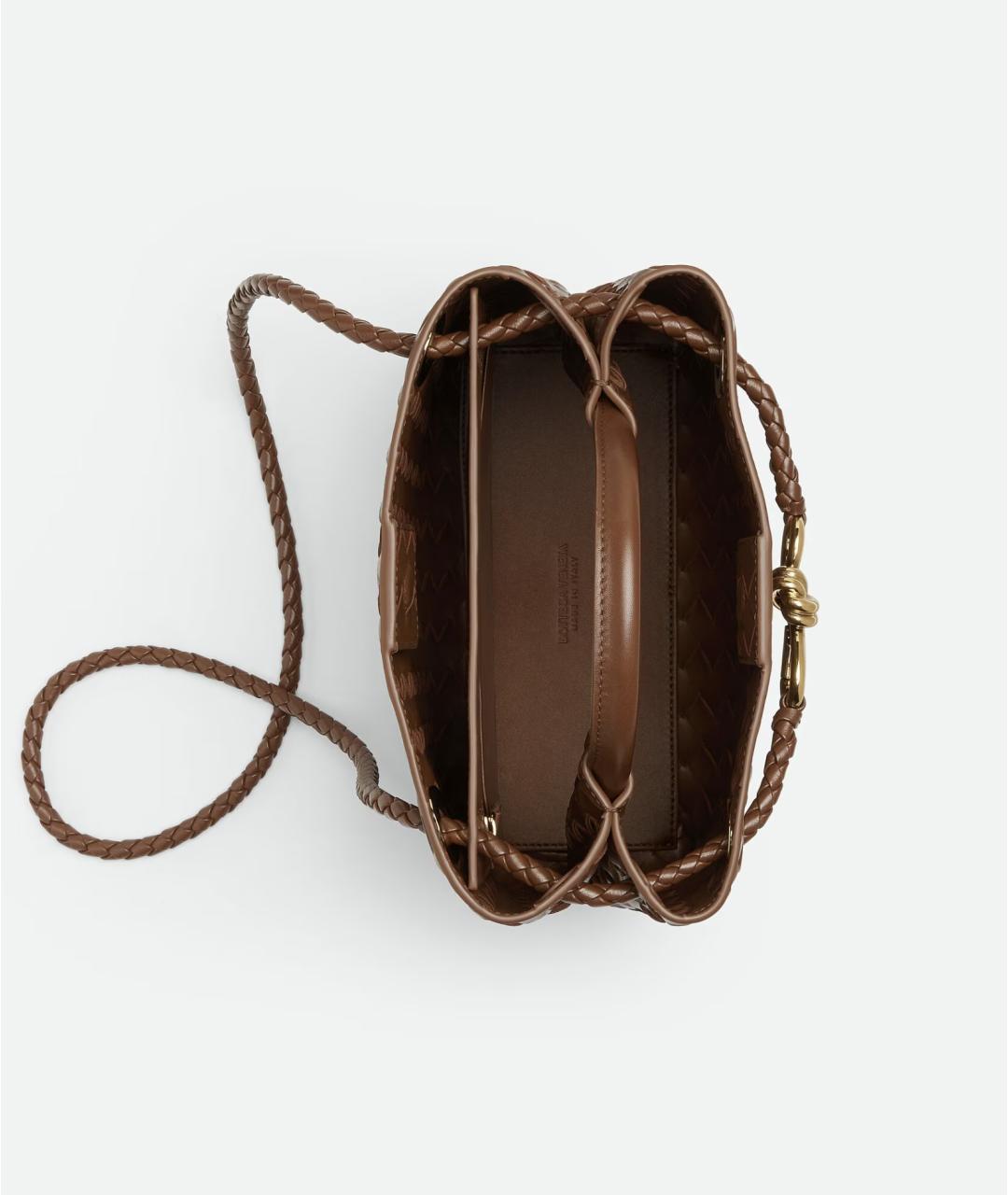 BOTTEGA VENETA Коричневая кожаная сумка тоут, фото 3