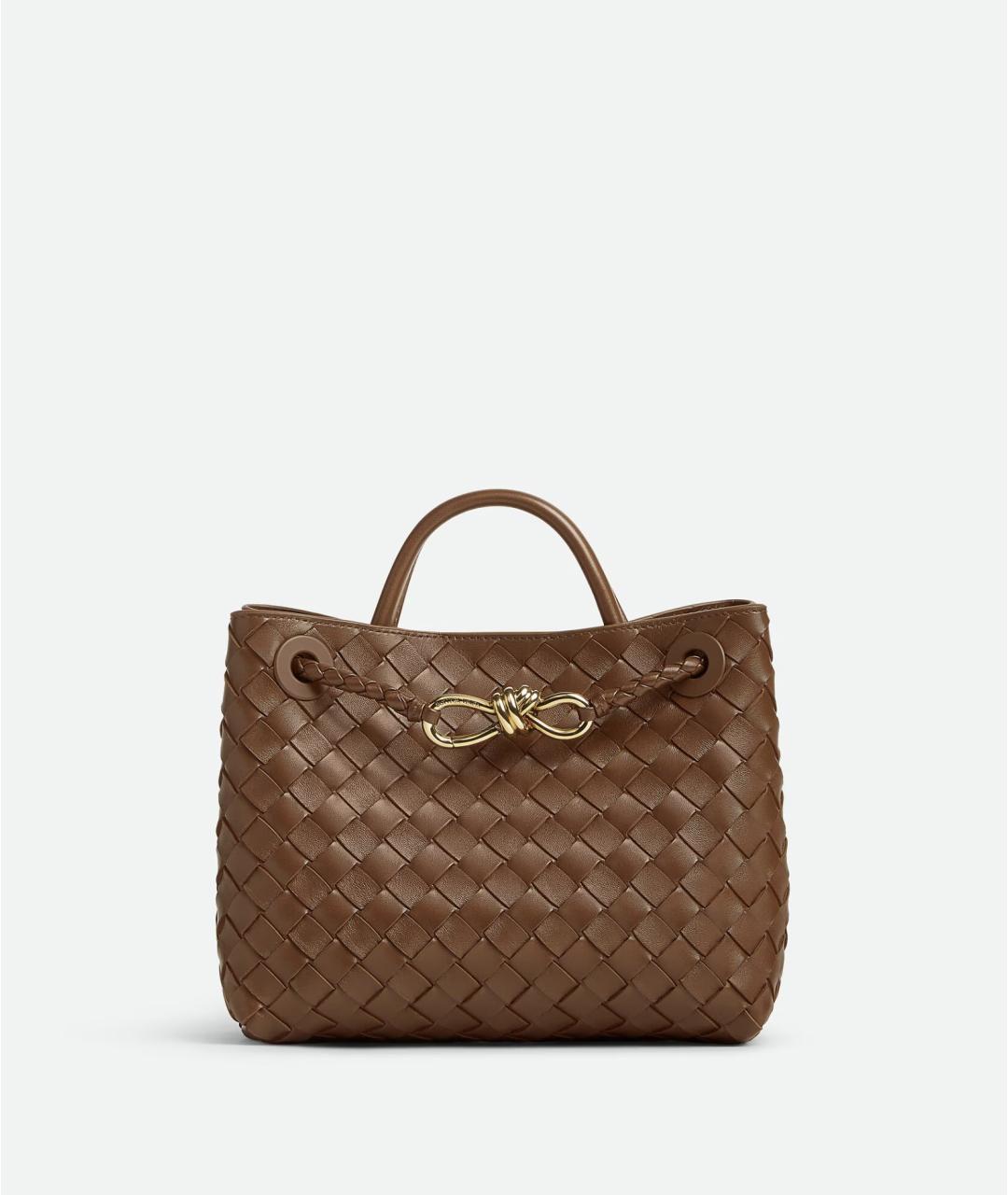 BOTTEGA VENETA Коричневая кожаная сумка тоут, фото 7