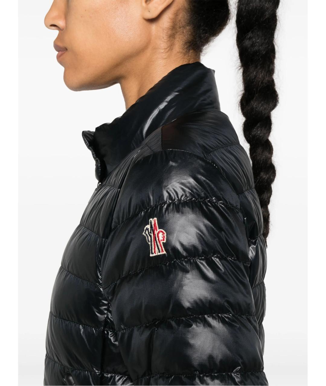 MONCLER Черное полиамидовое пальто, фото 5