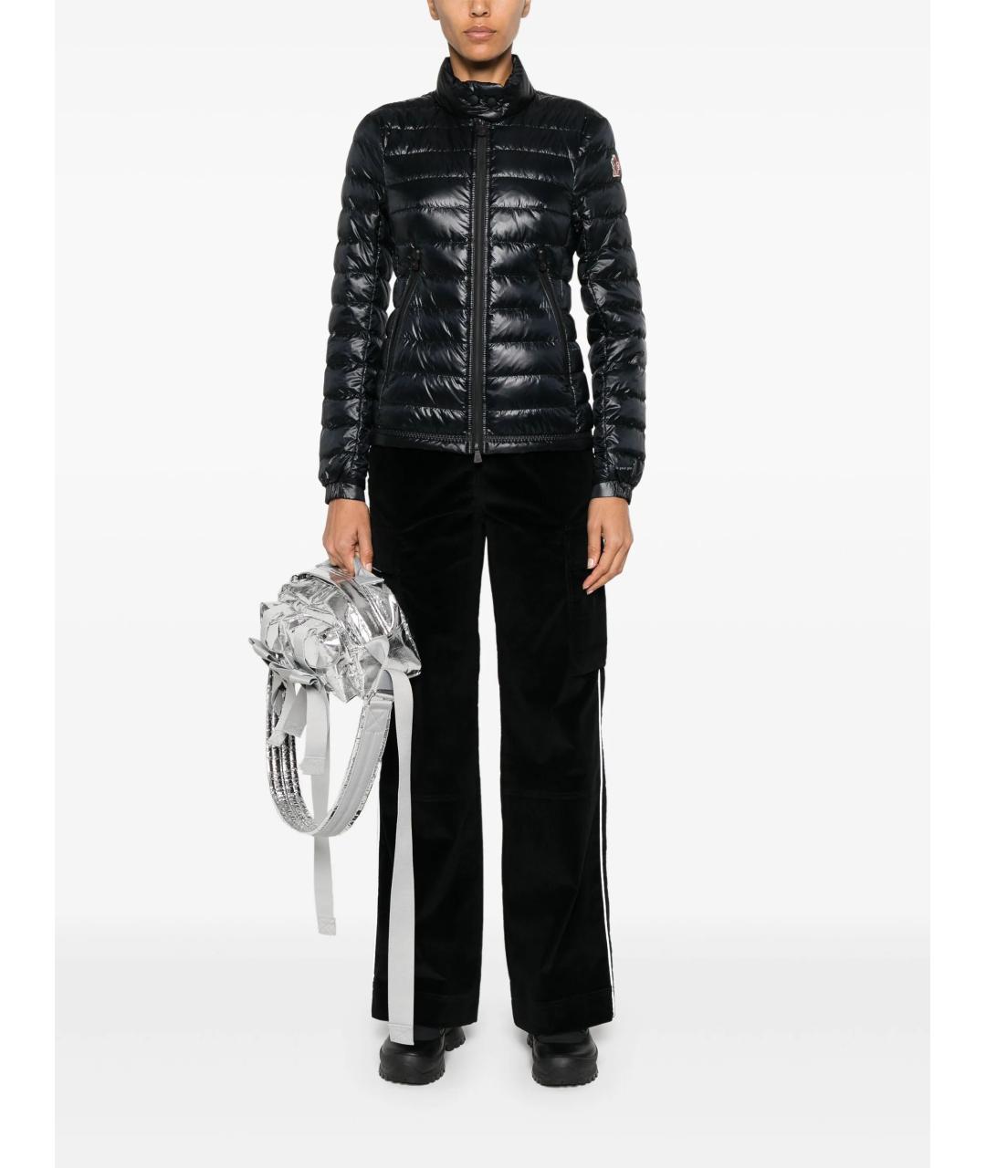 MONCLER Черное полиамидовое пальто, фото 2