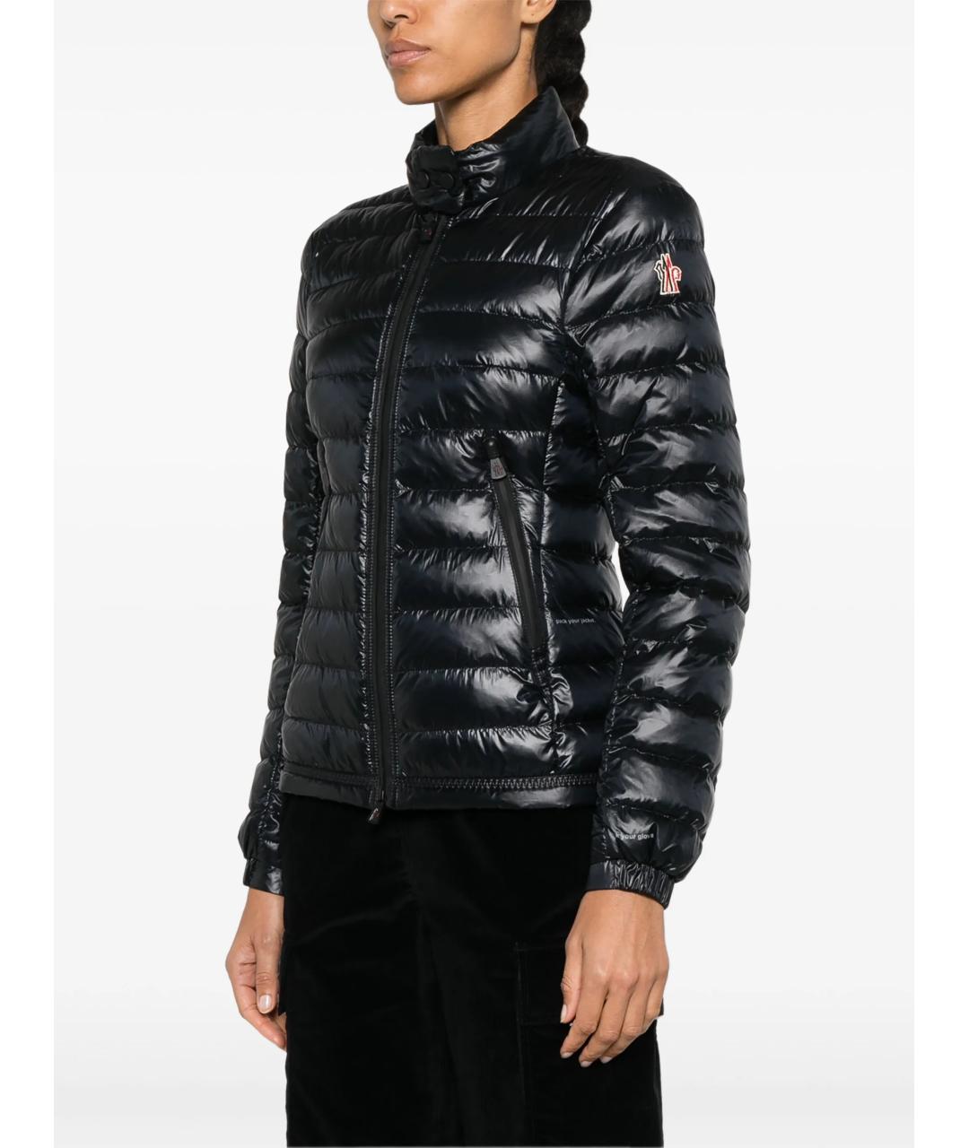 MONCLER Черное полиамидовое пальто, фото 3