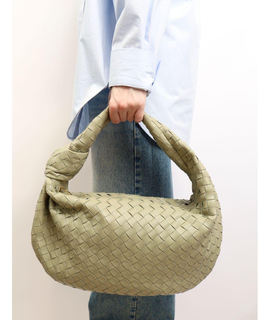 BOTTEGA VENETA Бежевая кожаная сумка тоут, фото 8
