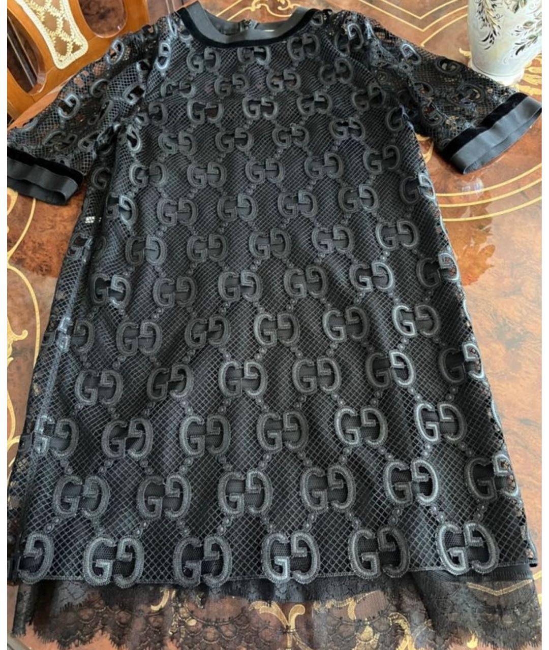 GUCCI Черное вискозное платье, фото 3