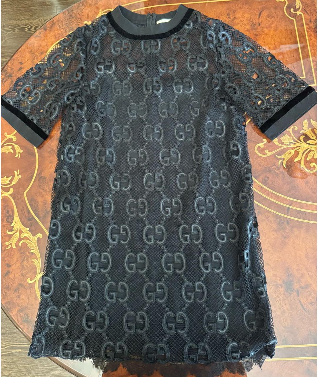 GUCCI Черное вискозное платье, фото 4