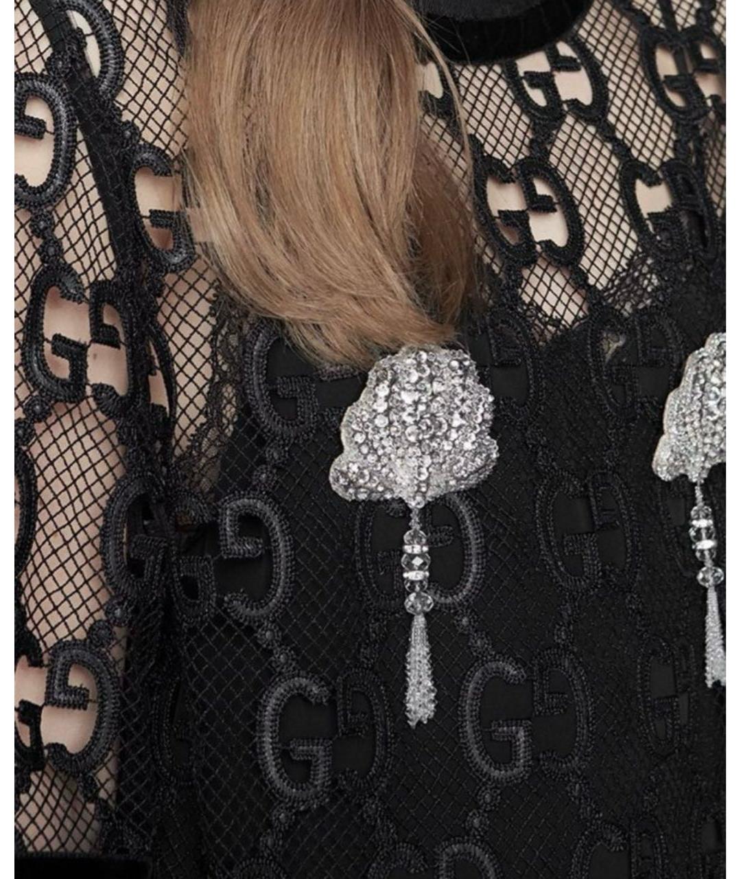 GUCCI Черное вискозное платье, фото 8