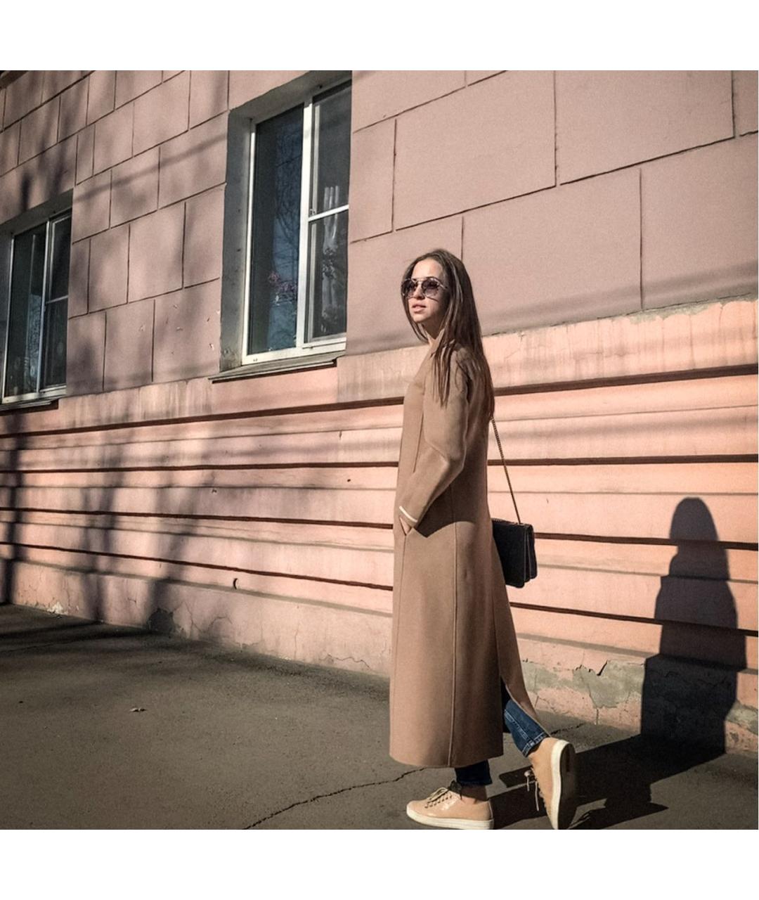 'S MAX MARA Бежевое шерстяное пальто, фото 7