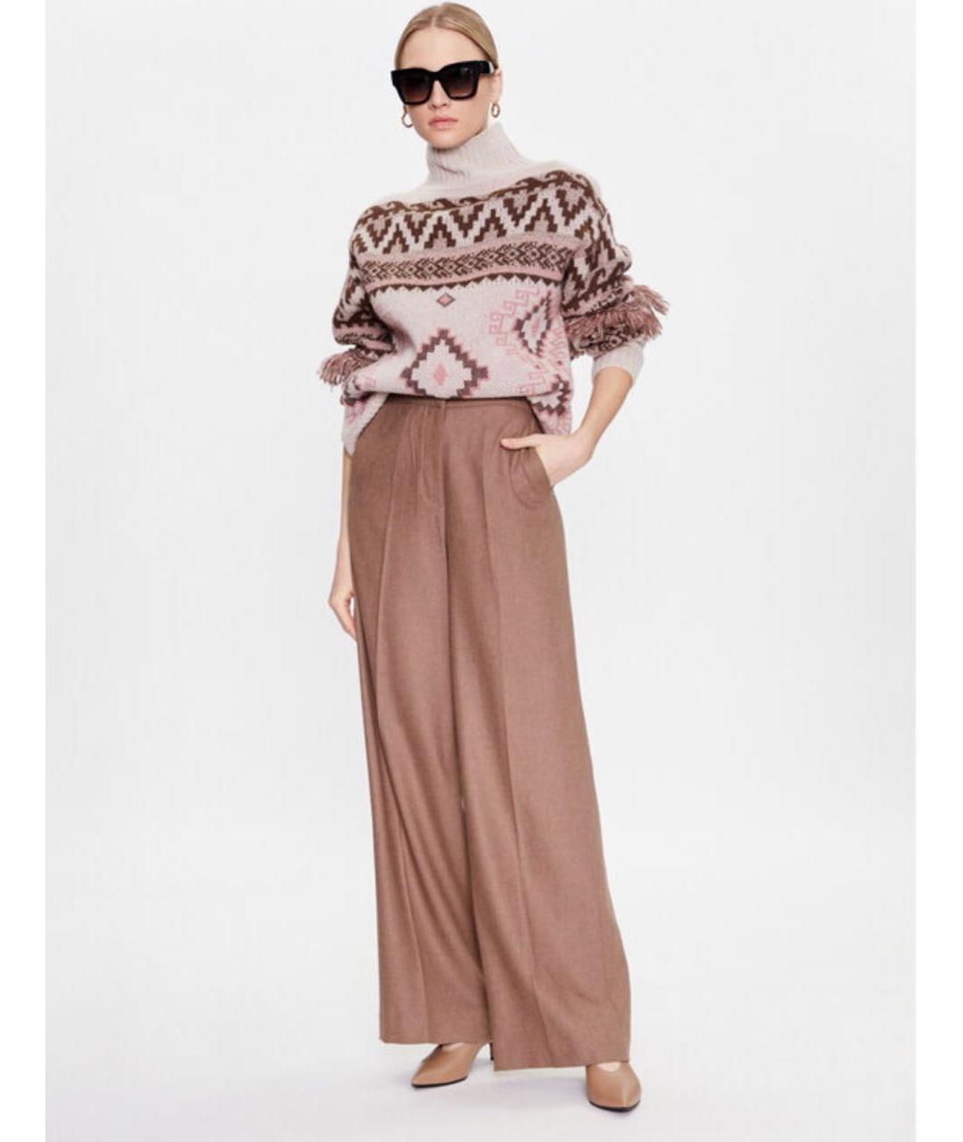 WEEKEND MAX MARA Бежевый шерстяной джемпер / свитер, фото 4