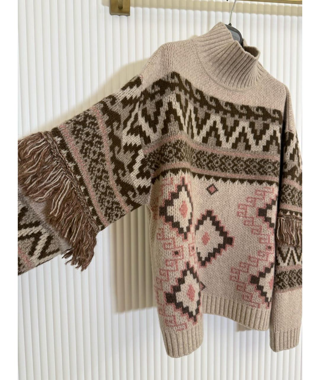 WEEKEND MAX MARA Бежевый шерстяной джемпер / свитер, фото 8