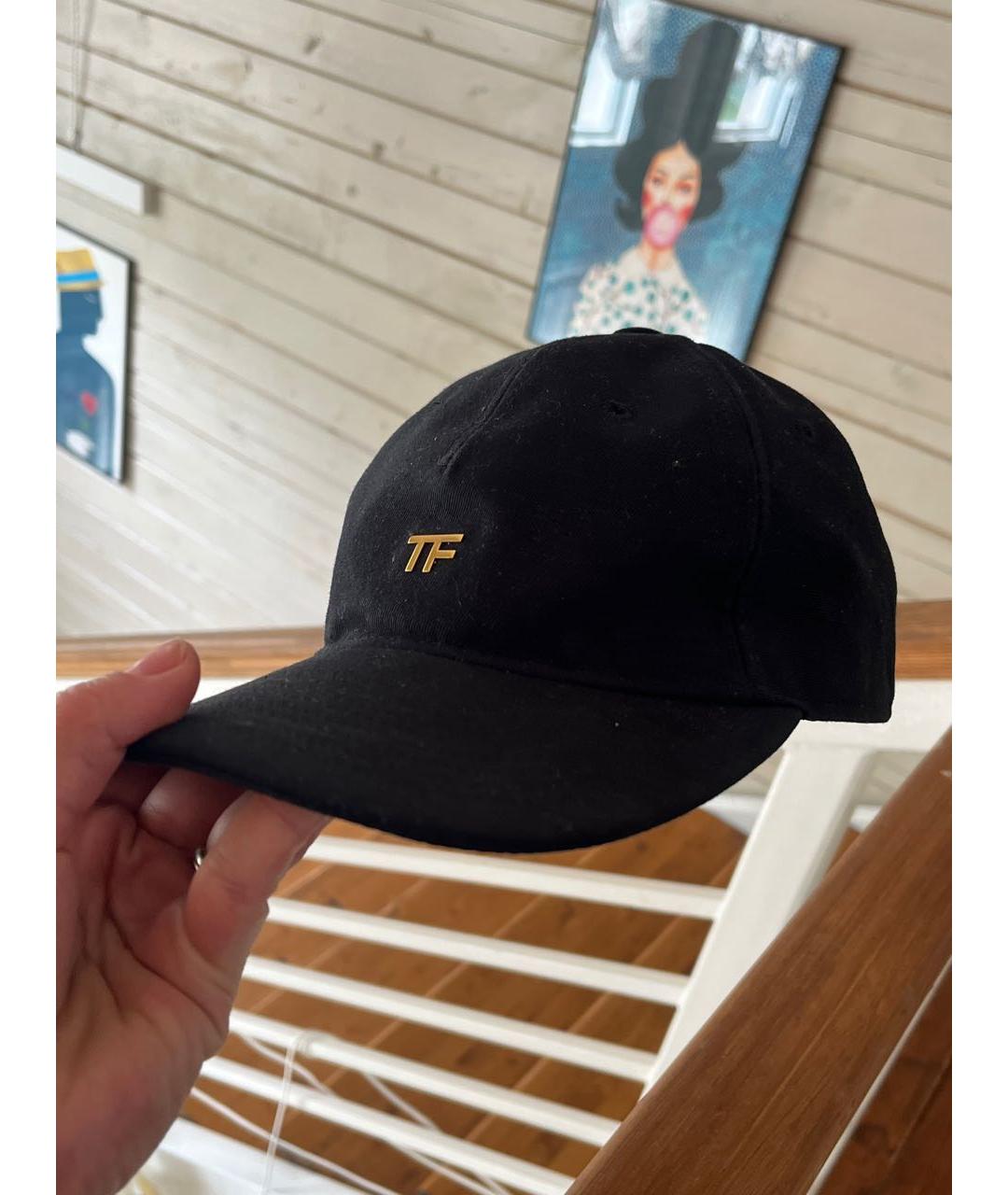 TOM FORD Черная хлопковая кепка, фото 7