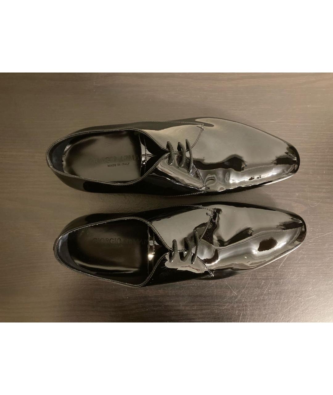 GIORGIO ARMANI Черные туфли из лакированной кожи, фото 3