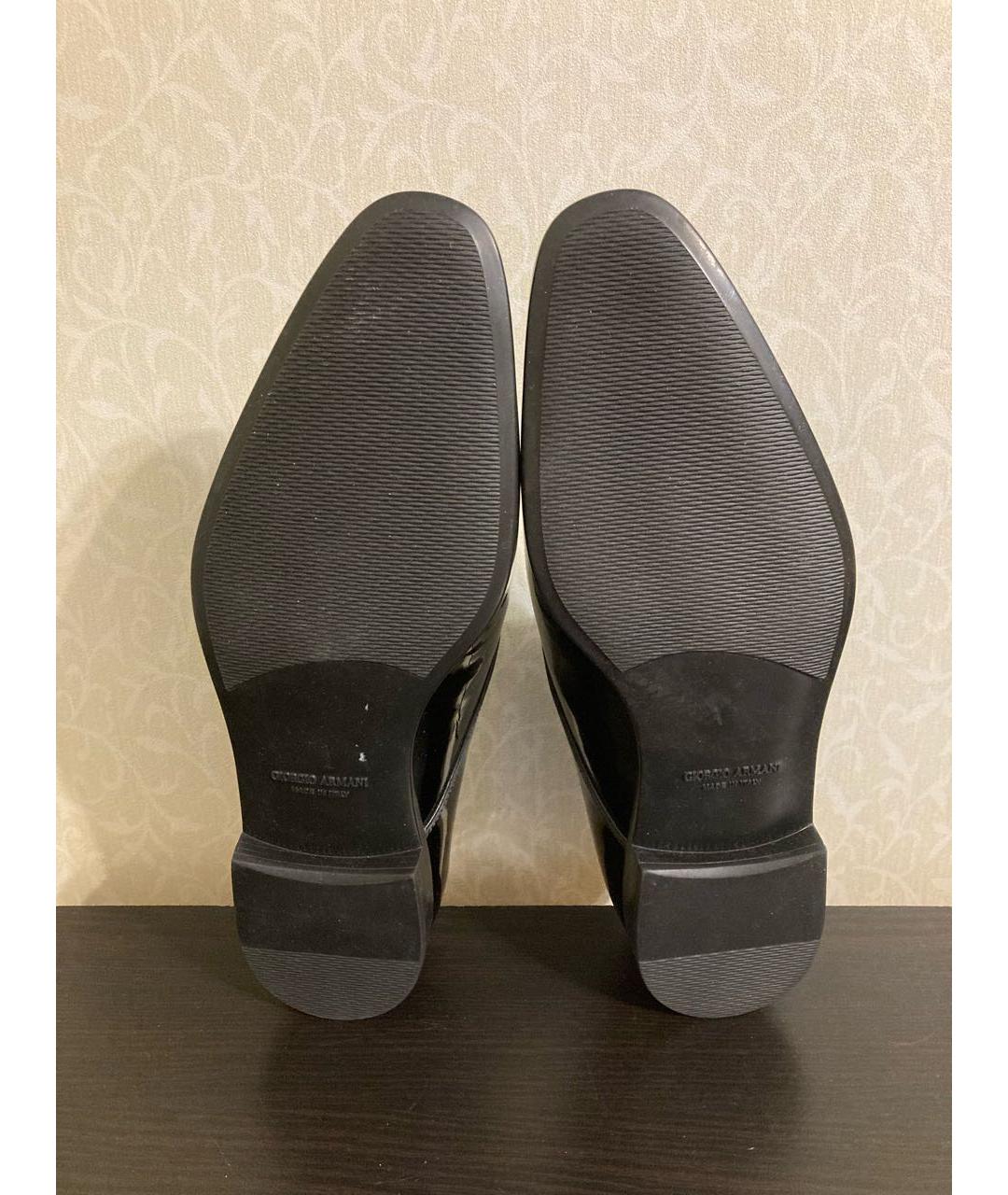 GIORGIO ARMANI Черные туфли из лакированной кожи, фото 5