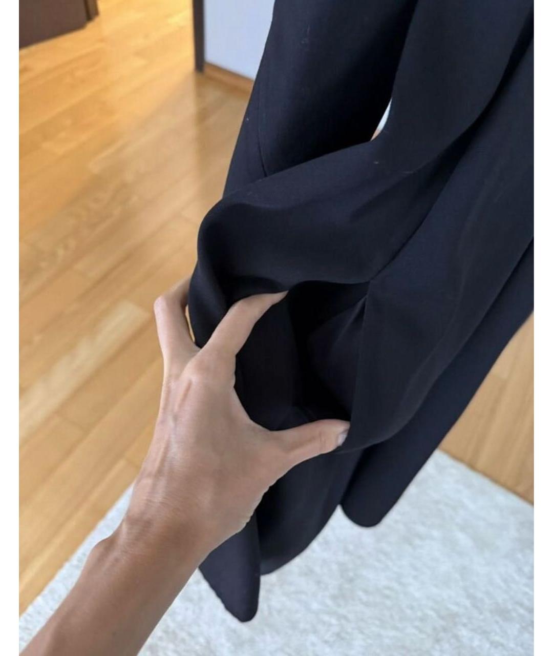 CELINE Черное шерстяное повседневное платье, фото 4
