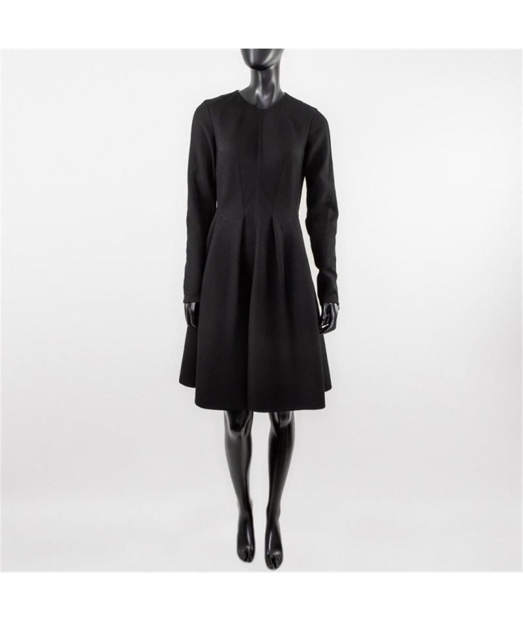 CELINE Черное шерстяное повседневное платье, фото 2