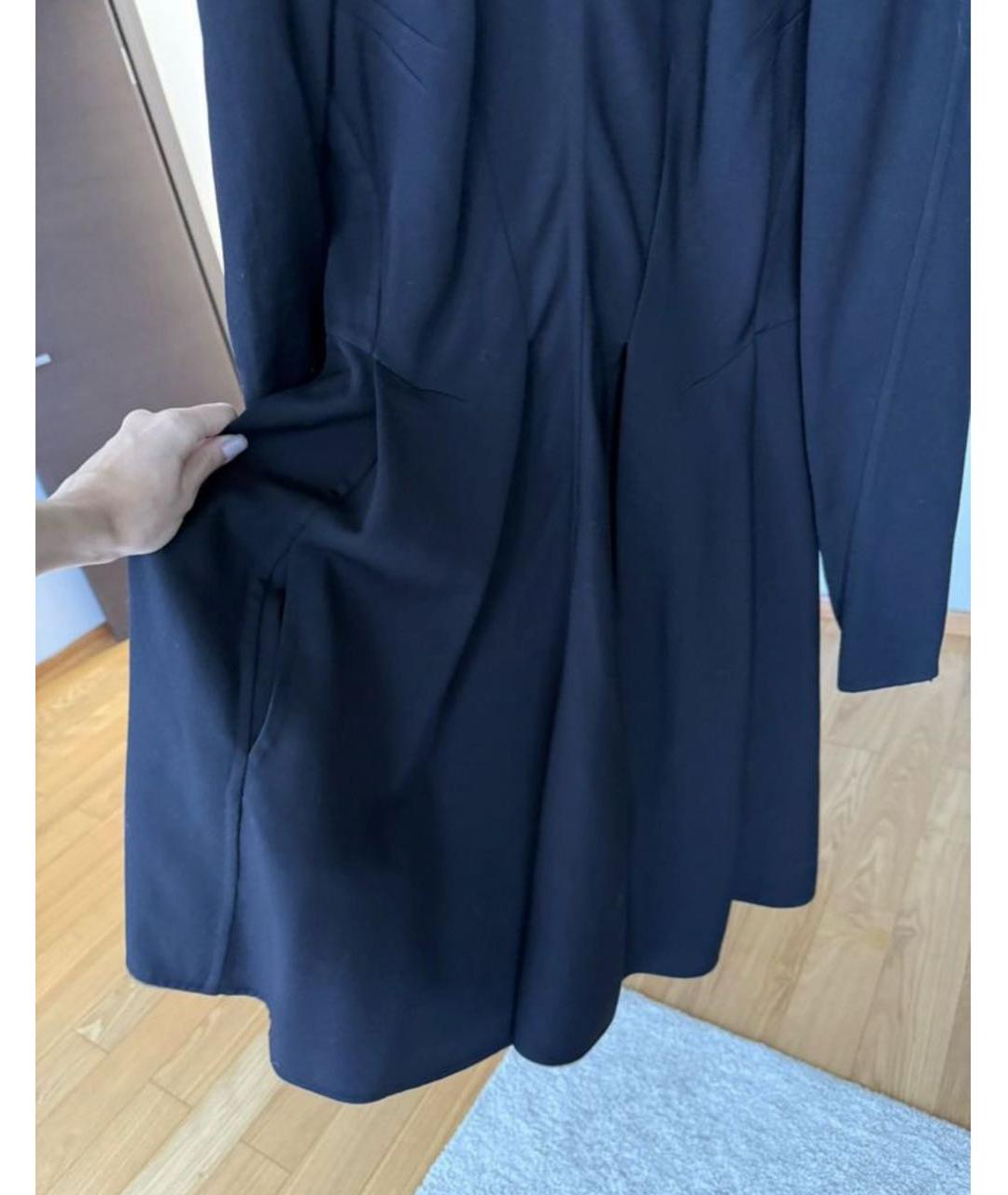 CELINE Черное шерстяное повседневное платье, фото 3