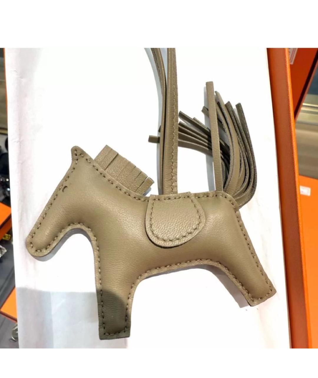 HERMES Хаки брелок, фото 3