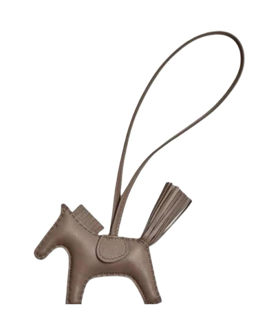 HERMES Хаки брелок, фото 1